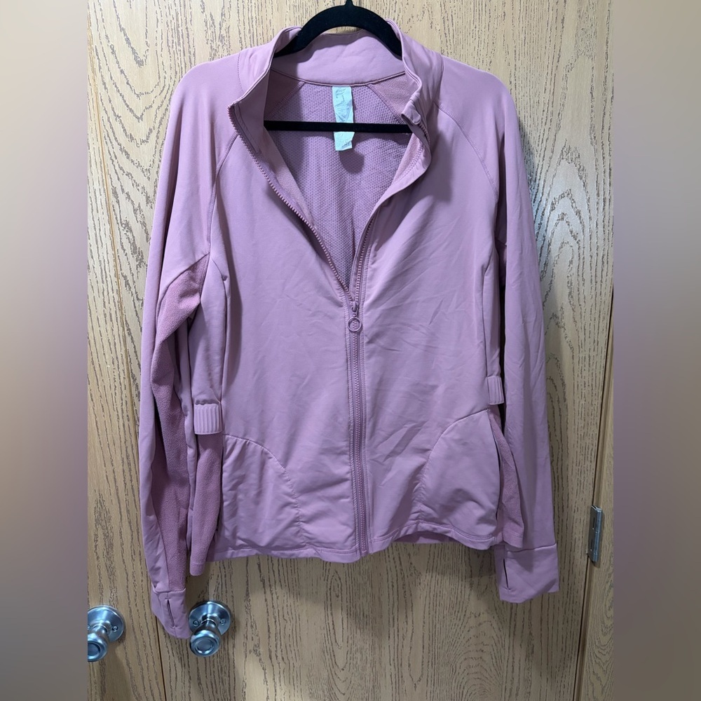 Fabletics Mauve Zip-Up Jacket